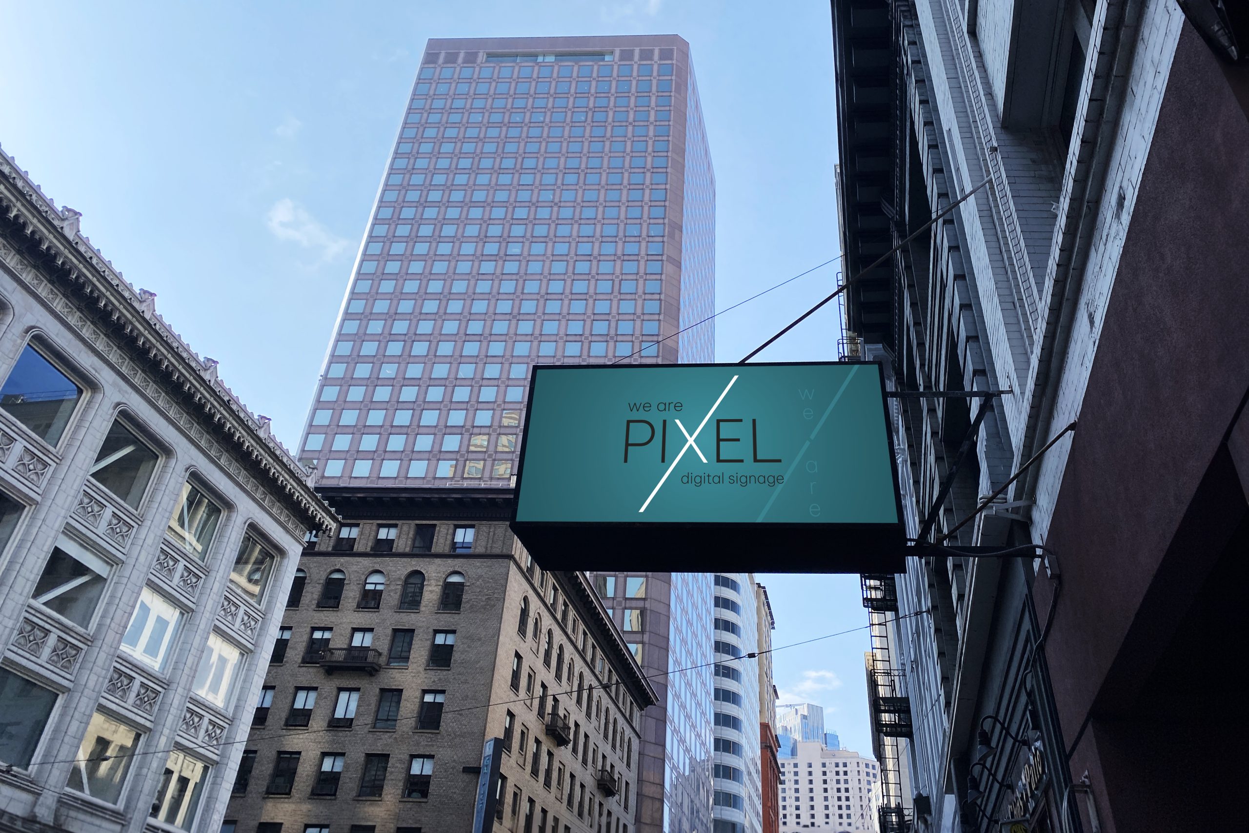 Urban Hanging Sign Logo Mockup copy